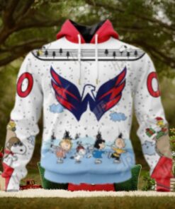 NHL Washington Capitals Special Peanuts Ice Skating Design Hoodie
