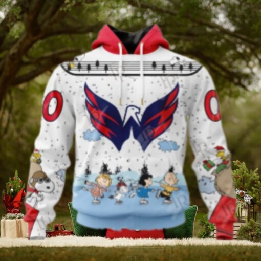 NHL Washington Capitals Special Peanuts Ice Skating Design Hoodie