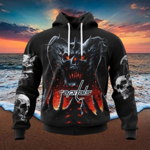 NHL Washington Capitals Special Skull Art Design Hoodie