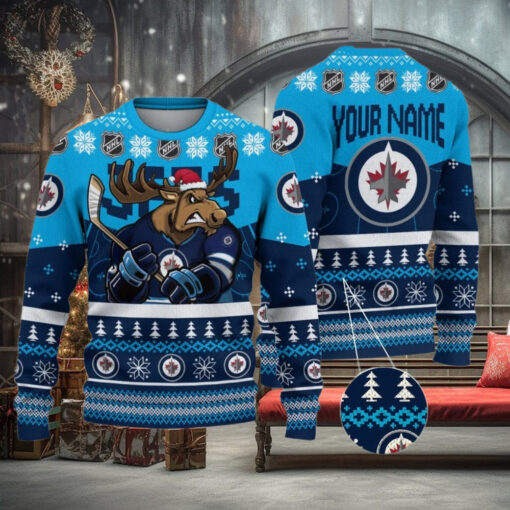 NHL Winnipeg Jets Mascot Ugly Sweater For Christmas
