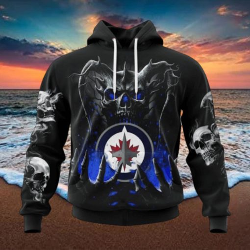 NHL Winnipeg Jets Special Skull Art Design Hoodie