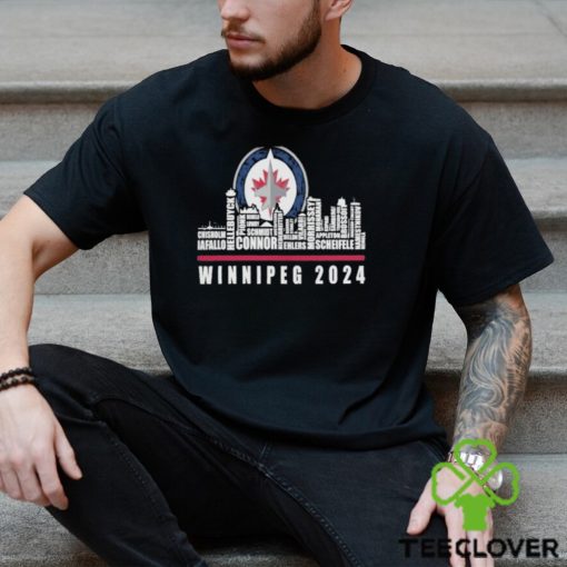 NHL Winnipeg Jets T Shirt, Winnipeg 2024 Skyline Shirt