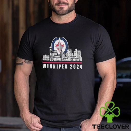 NHL Winnipeg Jets T Shirt, Winnipeg 2024 Skyline Shirt