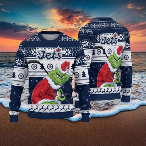 NHL Winnipeg Jets Ugly Sweater Grinch Christmas Sweater