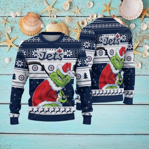 NHL Winnipeg Jets Ugly Sweater Grinch Christmas Sweater