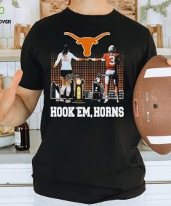 Official Madisen Skinner And Quinn Ewers Texas Hook ‘Em, Horns Signatures Shirt