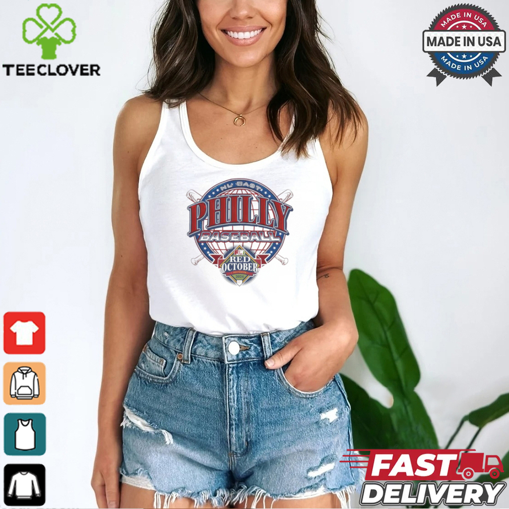 NL East Philadelphia Phillies Baseball Red October 2024 logo shirt NL East Philadelphia Phillies Baseball Red October 2024 logo shirt