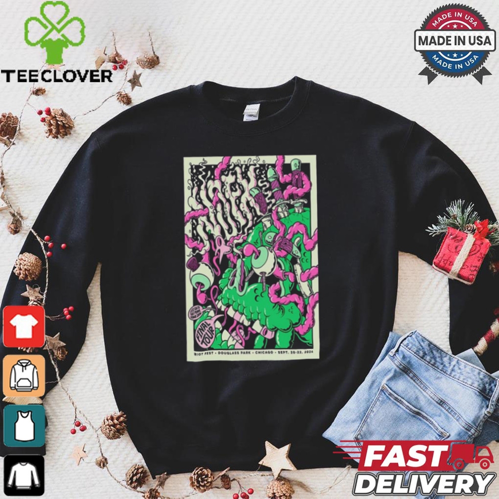 NOFX Final Tour 2024 Douglass Park Chicago Poster Shirt NOFX Final Tour 2024 Douglass Park Chicago Poster Shirt