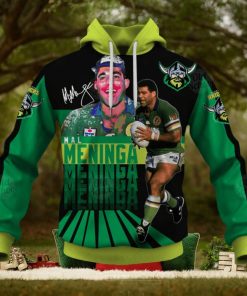NRL Canberra Raiders #3 Mal Meninga Pullover Hoodie