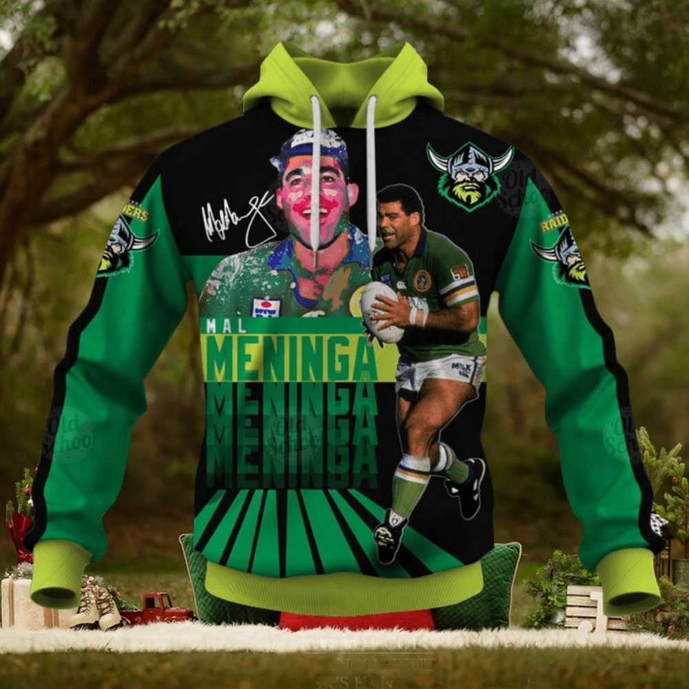 NRL Canberra Raiders #3 Mal Meninga Pullover Hoodie NRL Canberra Raiders #3 Mal Meninga Pullover Hoodie