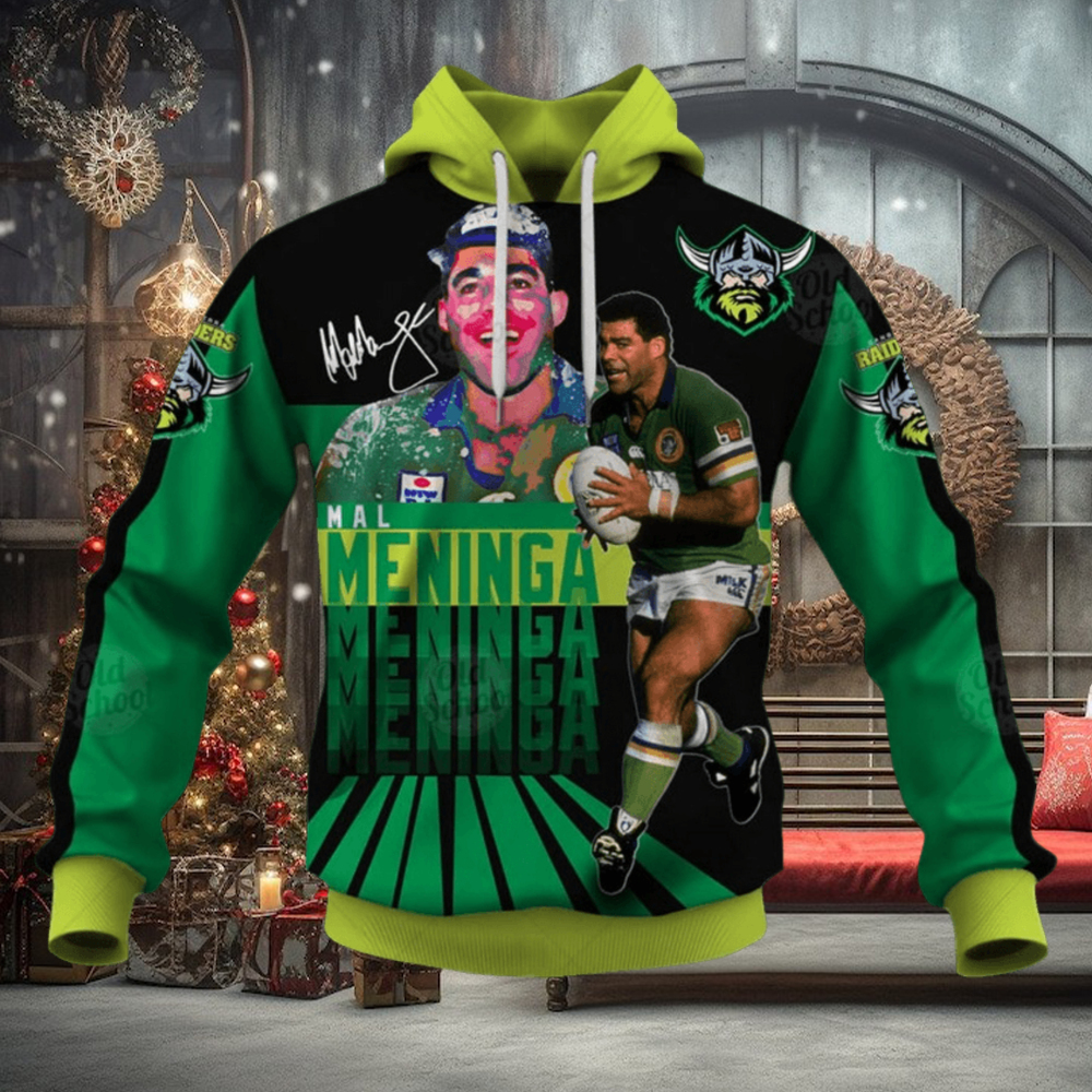 NRL Canberra Raiders #3 Mal Meninga Pullover Hoodie NRL Canberra Raiders #3 Mal Meninga Pullover Hoodie