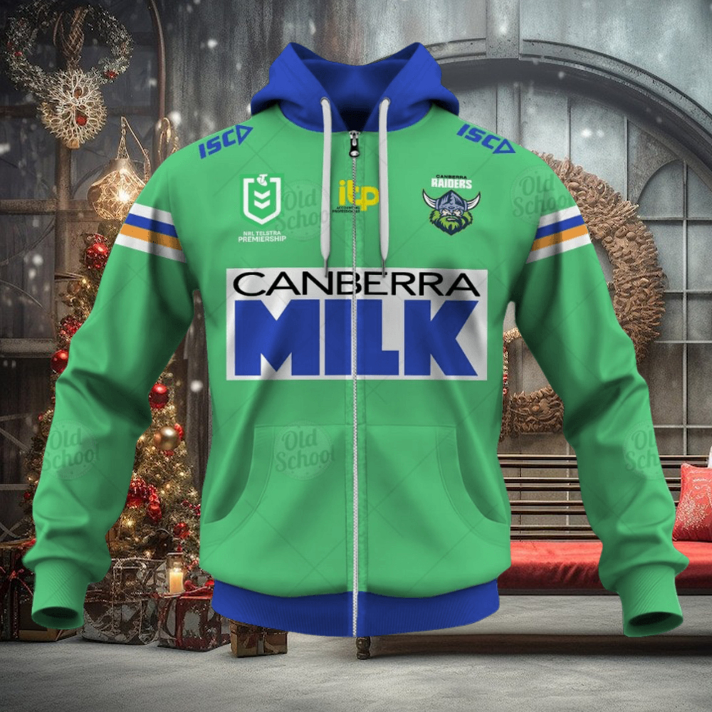 NRL Canberra Raiders Custom Name Number 2021 Heritage Zip Up Hoodie NRL Canberra Raiders Custom Name Number 2021 Heritage Zip Up Hoodie
