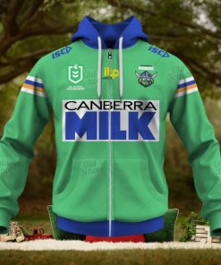 NRL Canberra Raiders Custom Name Number 2021 Heritage Zip Up Hoodie