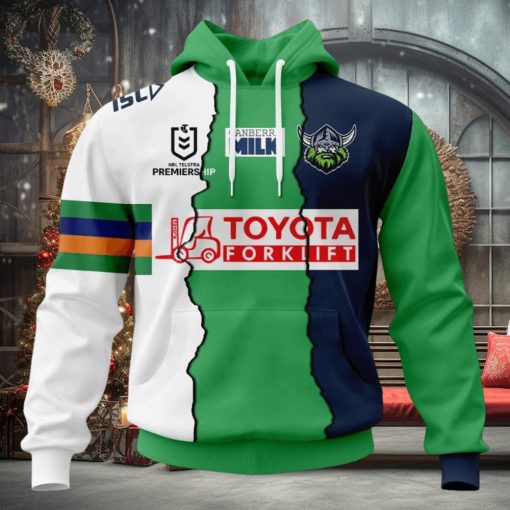 NRL Canberra Raiders Custom Name Number 2023 Mix Jersey Pullover Hoodie