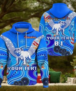 NRL Canterbury Bankstown Bulldogs Custom Name Number NAIDOC Pullover Hoodie