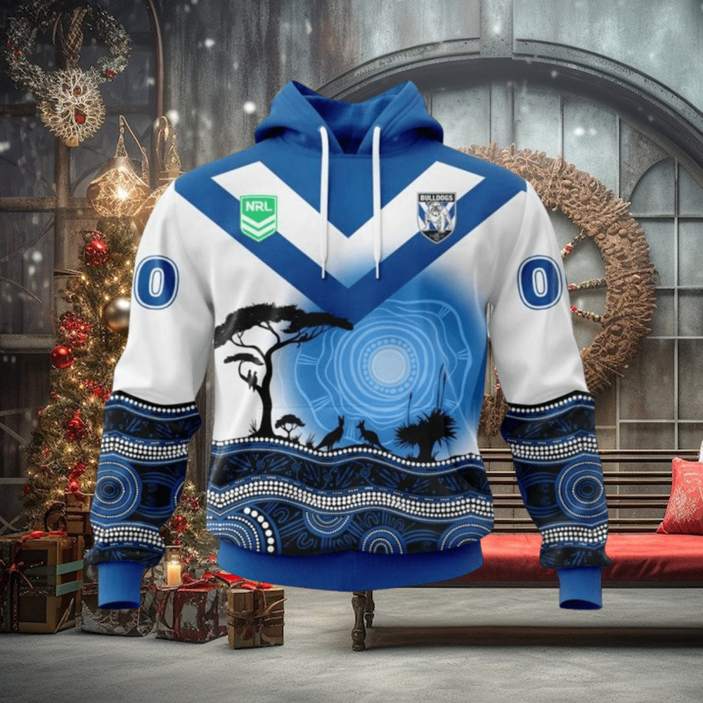 NRL Canterbury Bankstown Bulldogs Custom Name Number Nature Jersey Pullover Hoodie NRL Canterbury Bankstown Bulldogs Custom Name Number Nature Jersey Pullover Hoodie