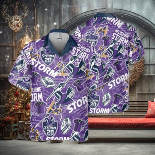 NRL Melbourne Storm Classic Hawaiian Shirt