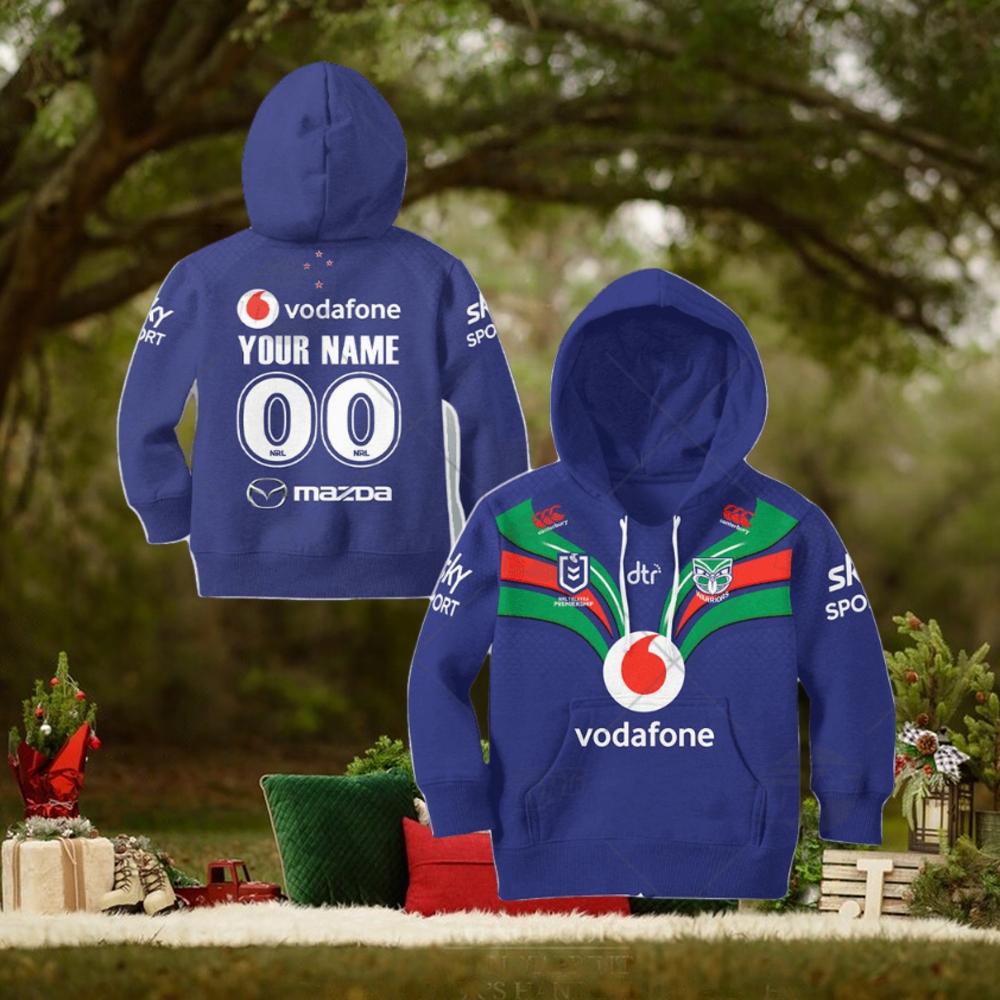 NRL New Zealand Warriors Custom Name Number 2021 Home Jersey Kids Pullover Hoodie NRL New Zealand Warriors Custom Name Number 2021 Home Jersey Kids Pullover Hoodie