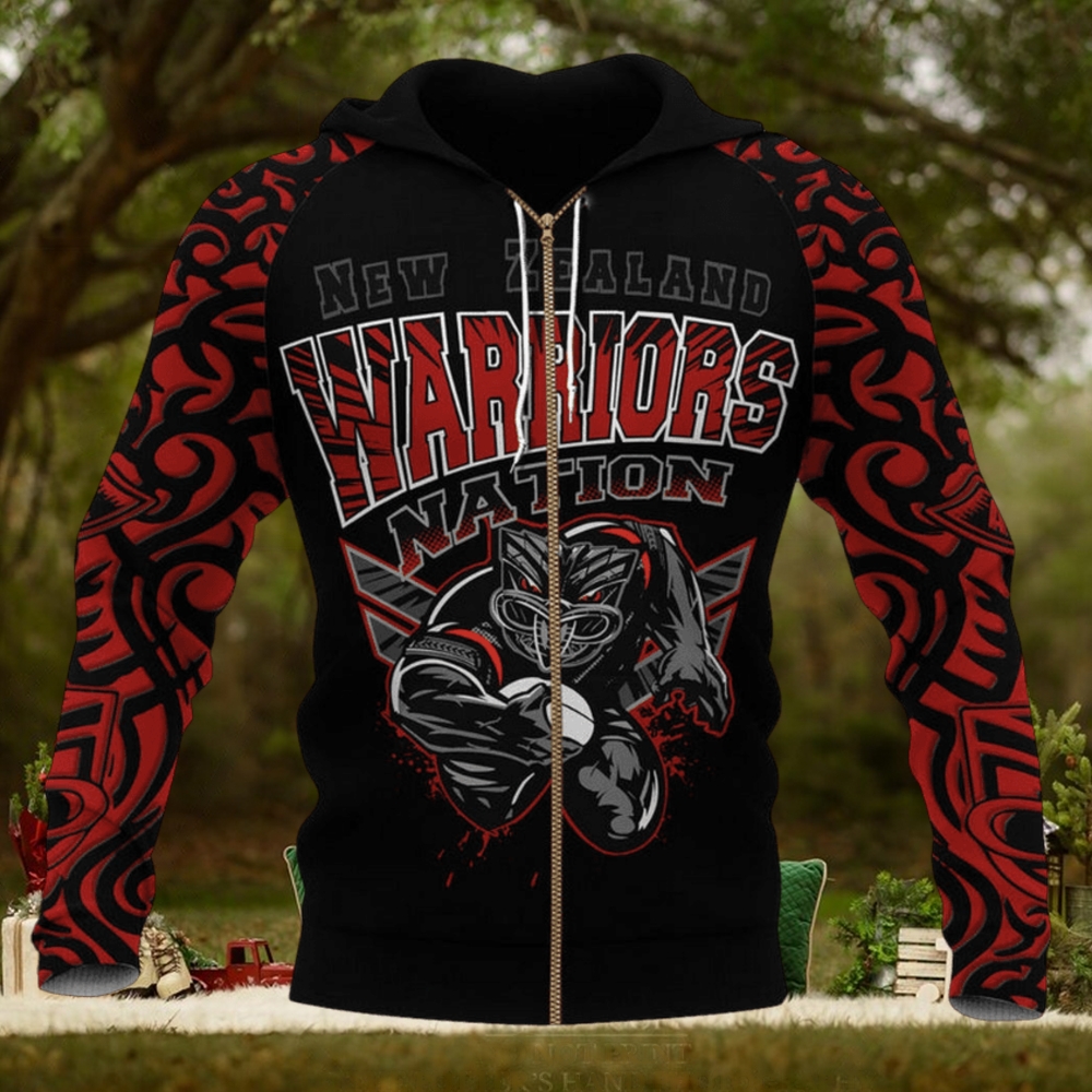 NRL New Zealand Warriors Red Zip Up Hoodie NRL New Zealand Warriors Red Zip Up Hoodie