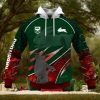 NRL South Sydney Rabbitohs Custom Name Number Fishing T59 Pullover Hoodie