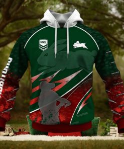 NRL South Sydney Rabbitohs Custom Name Number Fishing T59 Pullover Hoodie