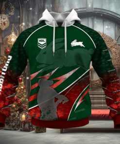 NRL South Sydney Rabbitohs Custom Name Number Fishing T59 Pullover Hoodie