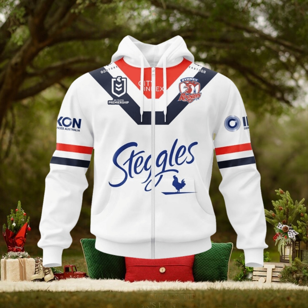 NRL Sydney Roosters Custom Name Number 2022 Heritage 20 Years Anniversary Jersey Zip Up Hoodie NRL Sydney Roosters Custom Name Number 2022 Heritage 20 Years Anniversary Jersey Zip Up Hoodie