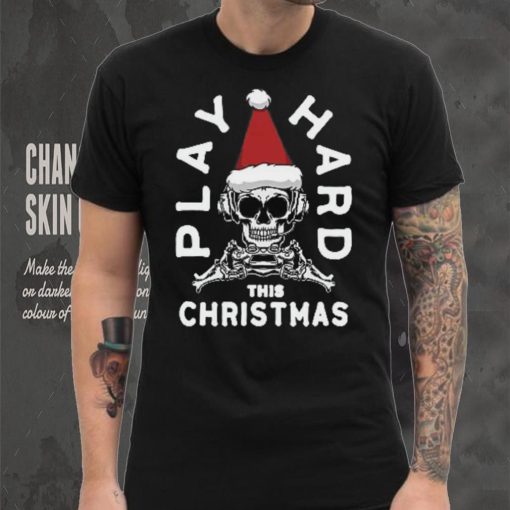 NW2 Play Hard This Christmas Kids Black Printed T Shirt