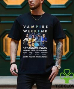 Vampire Weekend 18th Anniversary 2006 2024 Thank You For The Memories T Shirt