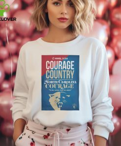 NWSL Shop NC Courage 2024 Kickoff Cream T Shirt