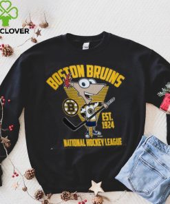 NWT BOSTON Bruins Graphic Cartoon Hockey Player Short Sleeve Gray T Shirt 4 NWT BOSTON Bruins Graphic Cartoon Hockey Player Short Sleeve Gray T Shirt