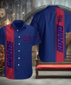 NY Giants Hawaiian Shirt NFL Gift For Fan Football Graphic Print