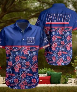 NY Giants Hawaiian Shirt Tropical Pattern New Trend Summer