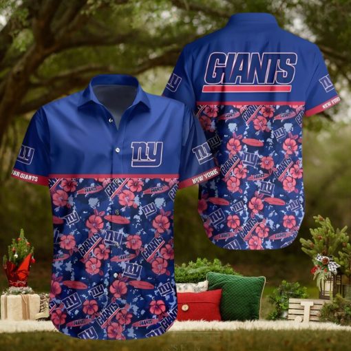 NY Giants Hawaiian Shirt Tropical Pattern New Trend Summer