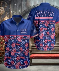 NY Giants Hawaiian Shirt Tropical Pattern New Trend Summer