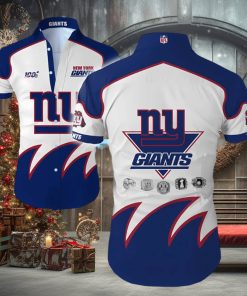 NY Giants Hawaiian Shirt Tropical Shirt Mens Flor Summer