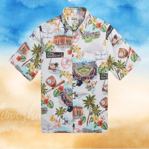 NY Y Retro 80s Hawaiian Shirt,