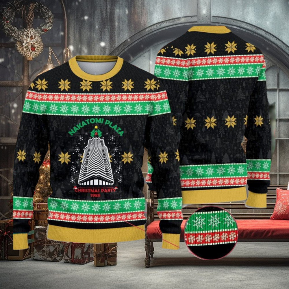Nakatomi Plaza Die Hard Knitted 3D Sweater For Christmas Nakatomi Plaza Die Hard Knitted 3D Sweater For Christmas