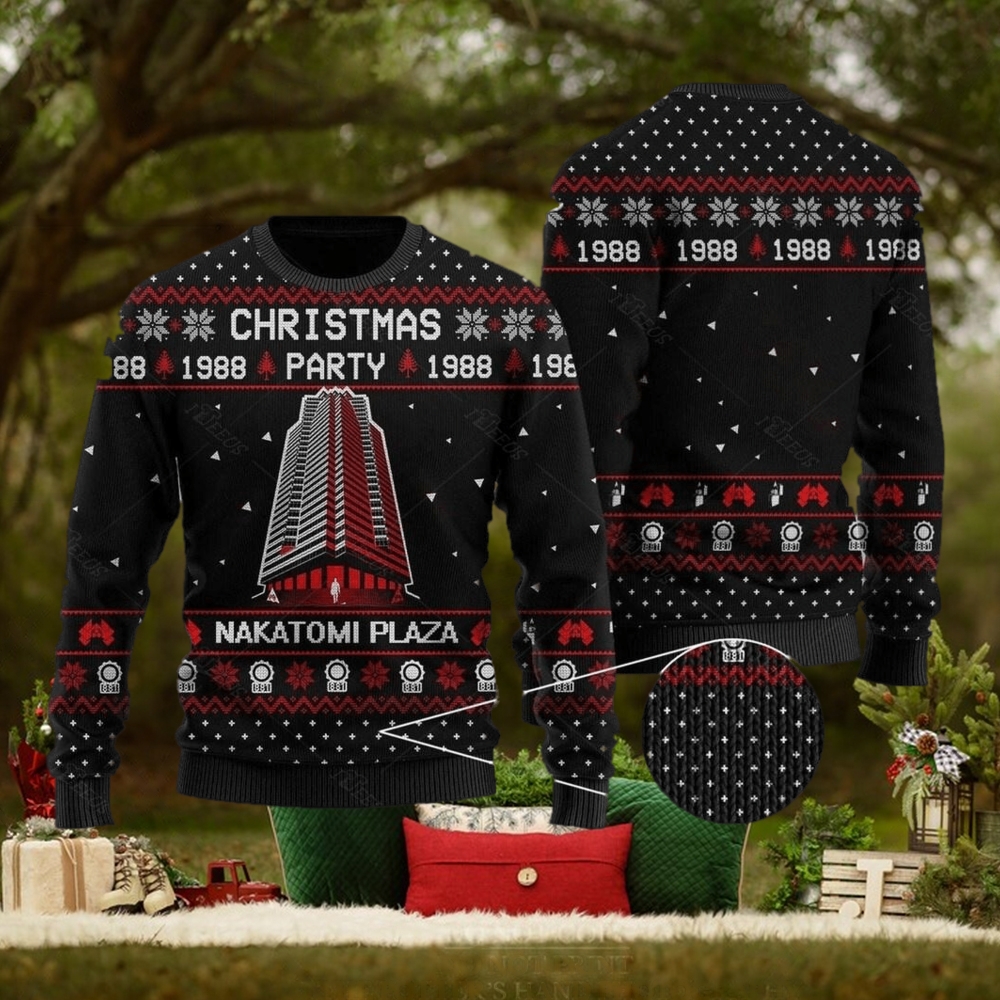 Nakatomi Plaza Die Hard Ugly Knitted Christmas Sweater Nakatomi Plaza Die Hard Ugly Knitted Christmas Sweater