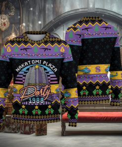 Nakatomi Plaza Knitted Sweater, Die Hard Christmas Ugly Sweater