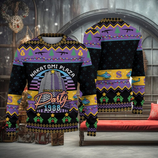 Nakatomi Plaza Knitted Sweater, Die Hard Christmas Ugly Sweater
