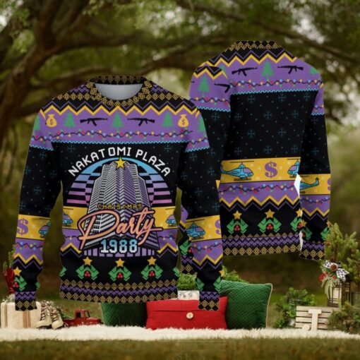 Nakatomi Plaza Knitted Sweater, Die Hard Christmas Ugly Sweater