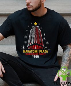 Nakatomi plaza christmas party 1988 christmas town tree png design hoodie, sweater, longsleeve, shirt v-neck, t-shirt