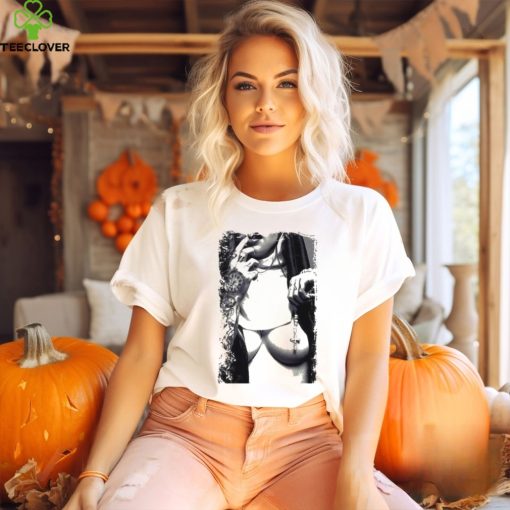 Naked naughty nun gift cool music fashion top vintage retro shirt