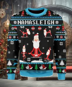 Namasleigh Santa Ugly Christmas Sweater Xmas Gift Men And Women Christmas Sweater