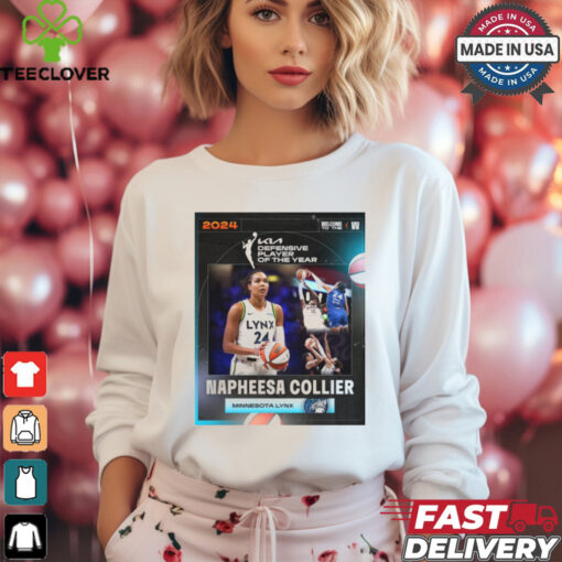 Napheesa Collier Minnesota Lynx is 2024 KIA WNBA Defensive Player of the Year Poster t shirt