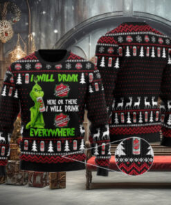 Narragansett Grinch Will Drink Everywhere Ugly Sweater