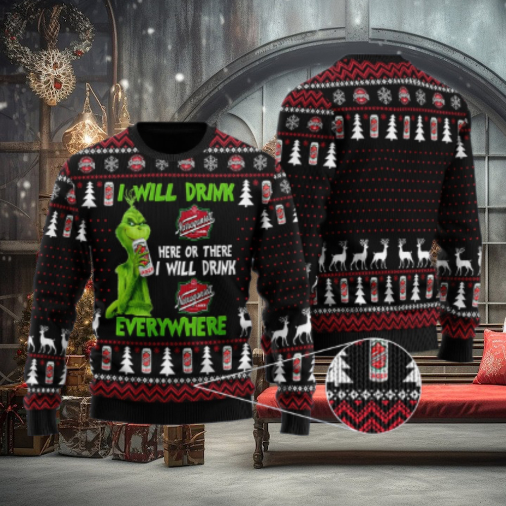 Narragansett Grinch Will Drink Everywhere Ugly Sweater Narragansett Grinch Will Drink Everywhere Ugly Sweater