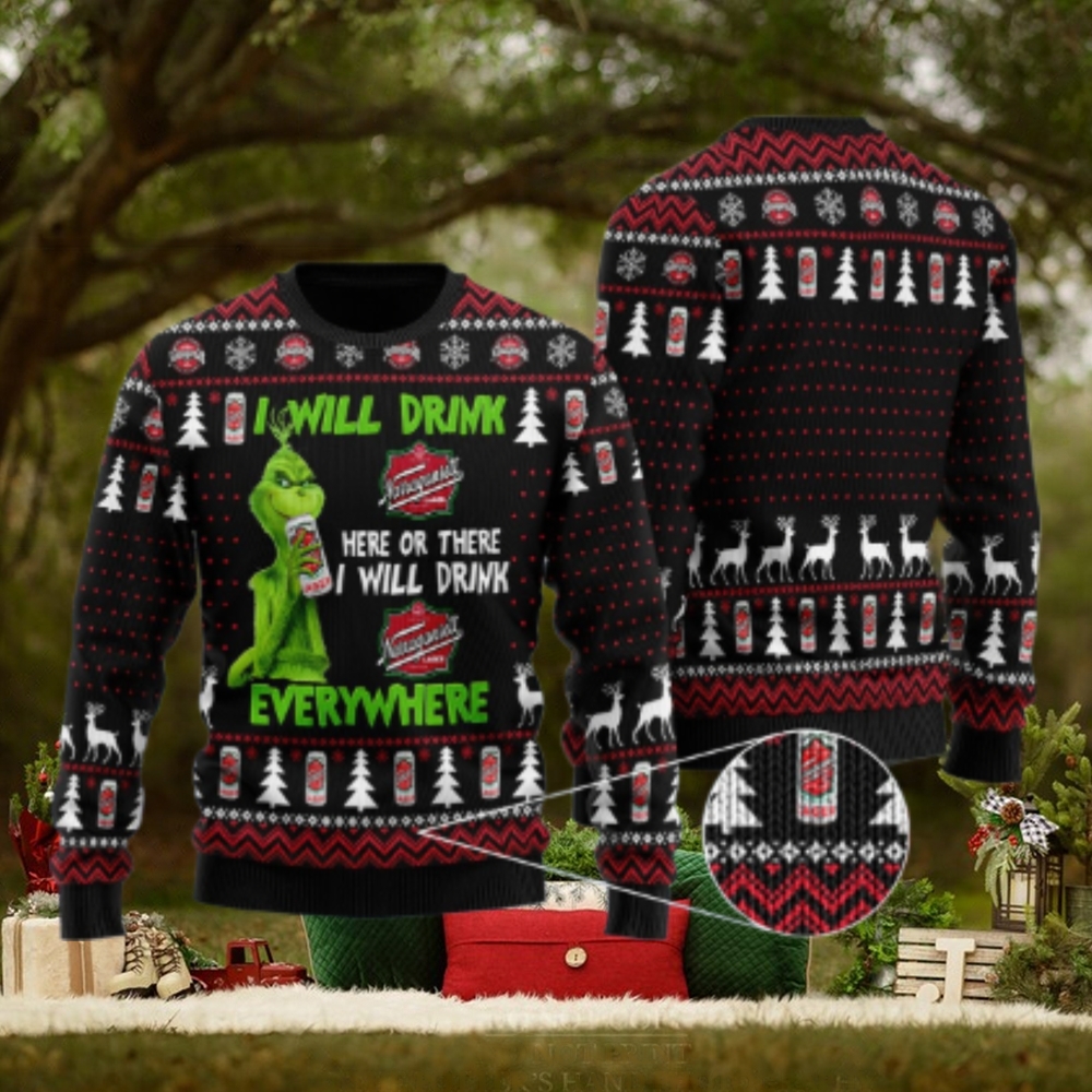 Narragansett Grinch Will Drink Everywhere Ugly Sweater Narragansett Grinch Will Drink Everywhere Ugly Sweater