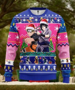 Naruto Anime Merry Xmas Gift Santa Naruto And Sasuke AOP Print Christmas Ugly Sweater For Men Women